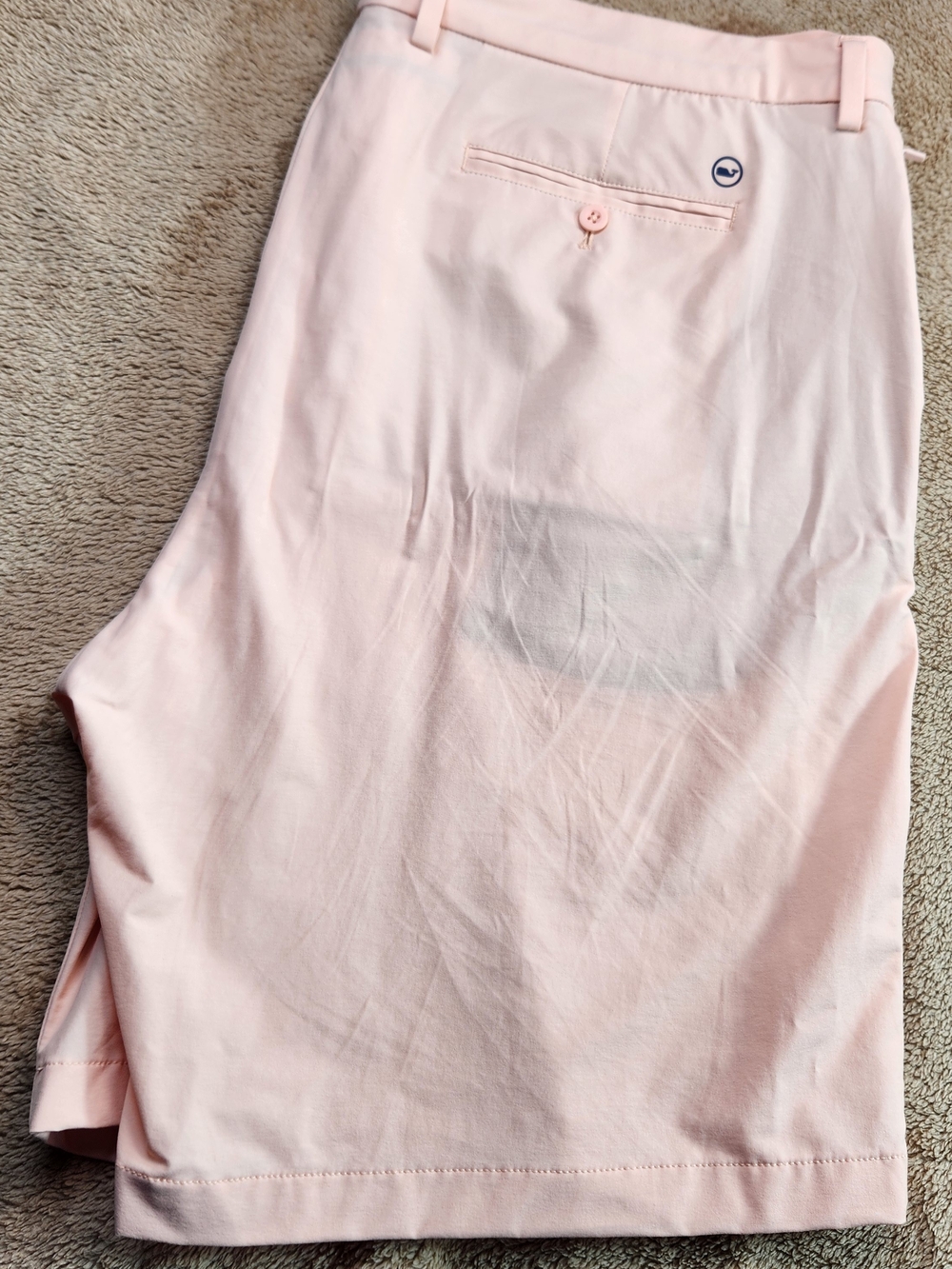 Vineyard Vines Pink and Blue Trim Shirt Interior Label Jim Nantz Colaberation